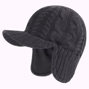 Unisex Winter Beanie with Visor/Cap - Trapper Hat